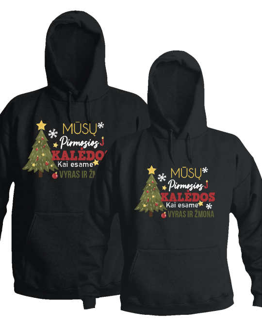 džemperiai Pirmos Kalėdos kai esame vyras ir žmona