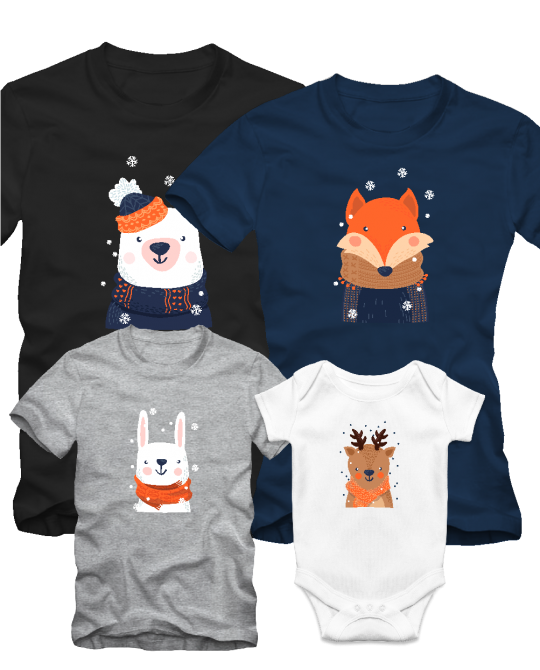 Kalėdinių gyvūnėlių šeimynėlė