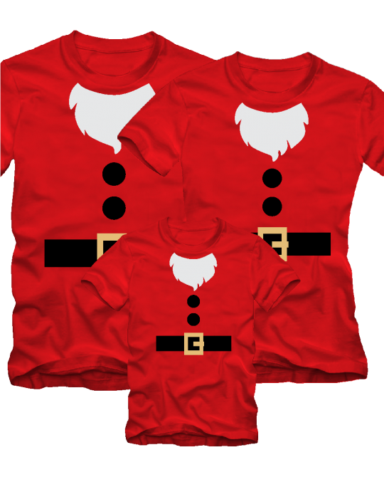 marškinėliai Kalėdų senelio kostiumas šeimai