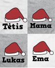 Kalėdiniai marškinėliai ir bodžiukas šeimai Kalėdinė kepurė