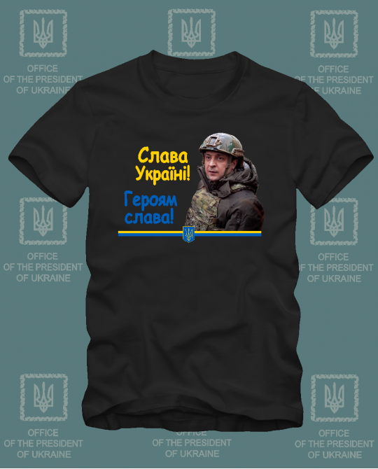 Marškinėliai Slava Ukraini Zelenskis